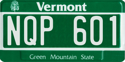 VT license plate NQP601