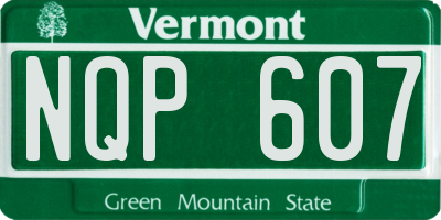 VT license plate NQP607