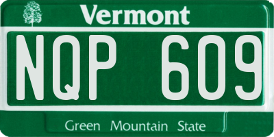 VT license plate NQP609