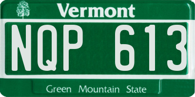 VT license plate NQP613