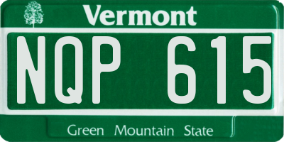 VT license plate NQP615
