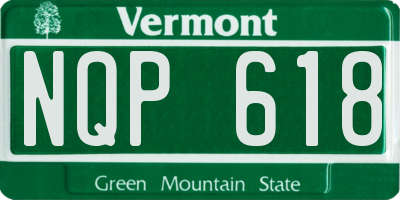 VT license plate NQP618