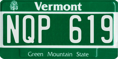 VT license plate NQP619