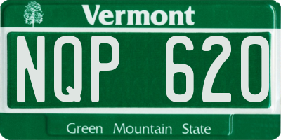VT license plate NQP620