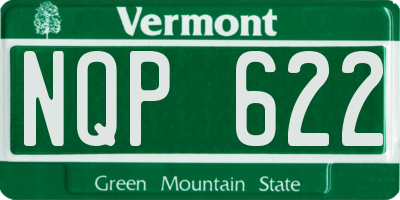 VT license plate NQP622