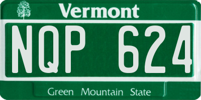 VT license plate NQP624