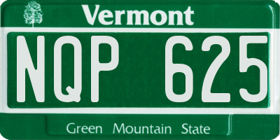 VT license plate NQP625