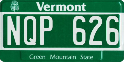 VT license plate NQP626