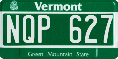 VT license plate NQP627
