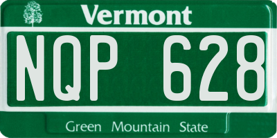 VT license plate NQP628