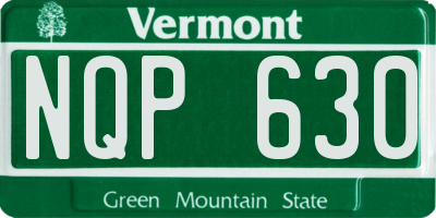 VT license plate NQP630