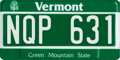 VT license plate NQP631