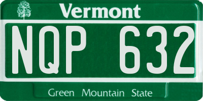 VT license plate NQP632