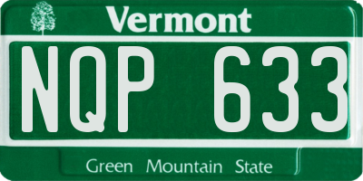 VT license plate NQP633