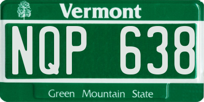 VT license plate NQP638