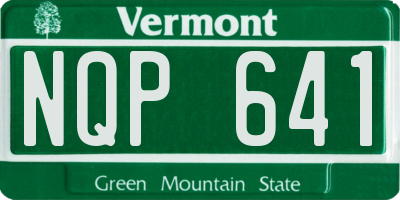 VT license plate NQP641