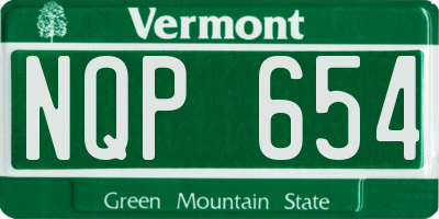 VT license plate NQP654