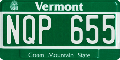 VT license plate NQP655
