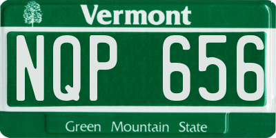 VT license plate NQP656