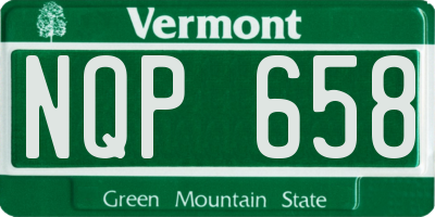 VT license plate NQP658