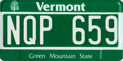 VT license plate NQP659