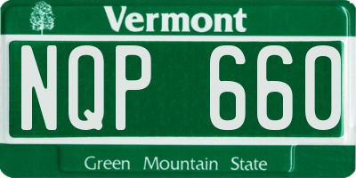 VT license plate NQP660
