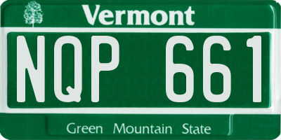 VT license plate NQP661