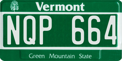VT license plate NQP664