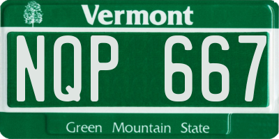 VT license plate NQP667