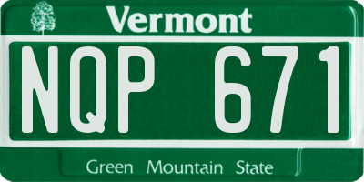 VT license plate NQP671