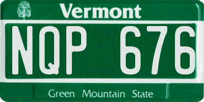 VT license plate NQP676