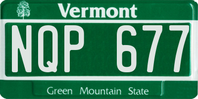 VT license plate NQP677