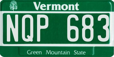 VT license plate NQP683