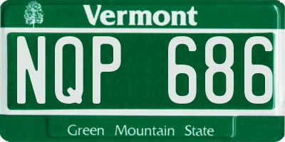 VT license plate NQP686