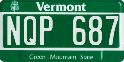 VT license plate NQP687
