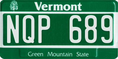 VT license plate NQP689