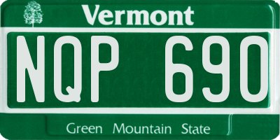 VT license plate NQP690