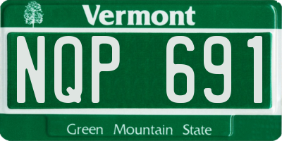 VT license plate NQP691