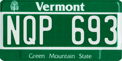VT license plate NQP693