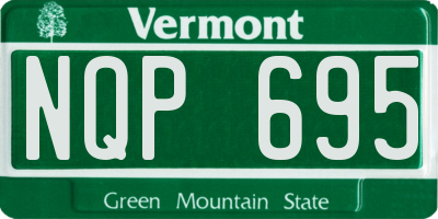 VT license plate NQP695