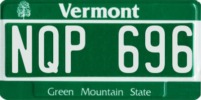 VT license plate NQP696