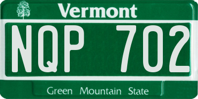 VT license plate NQP702