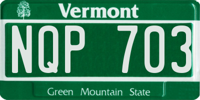 VT license plate NQP703