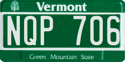 VT license plate NQP706