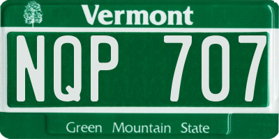 VT license plate NQP707