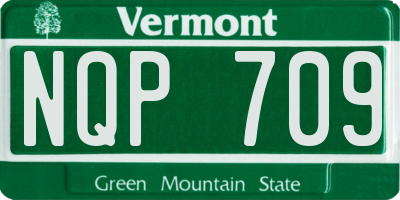 VT license plate NQP709