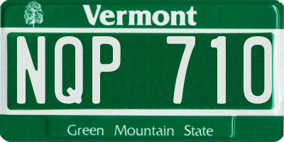 VT license plate NQP710