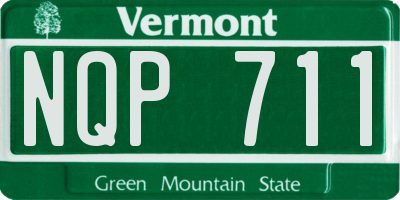 VT license plate NQP711