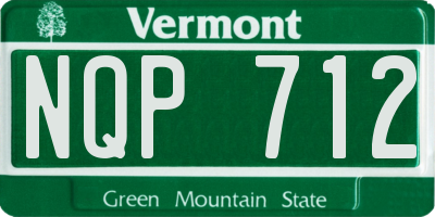 VT license plate NQP712