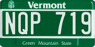 VT license plate NQP719